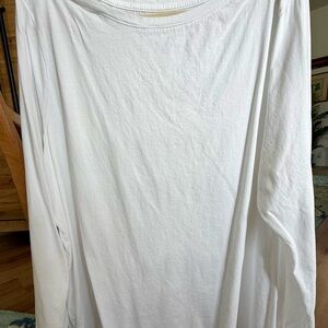 Lands' End White Long Sleeve Tee